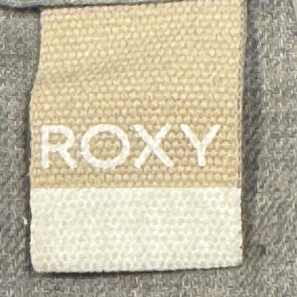 Roxy Embroidered Top/Blouse Women's Size 8 Gray Boho Peasant Beach - Picture 7 of 8